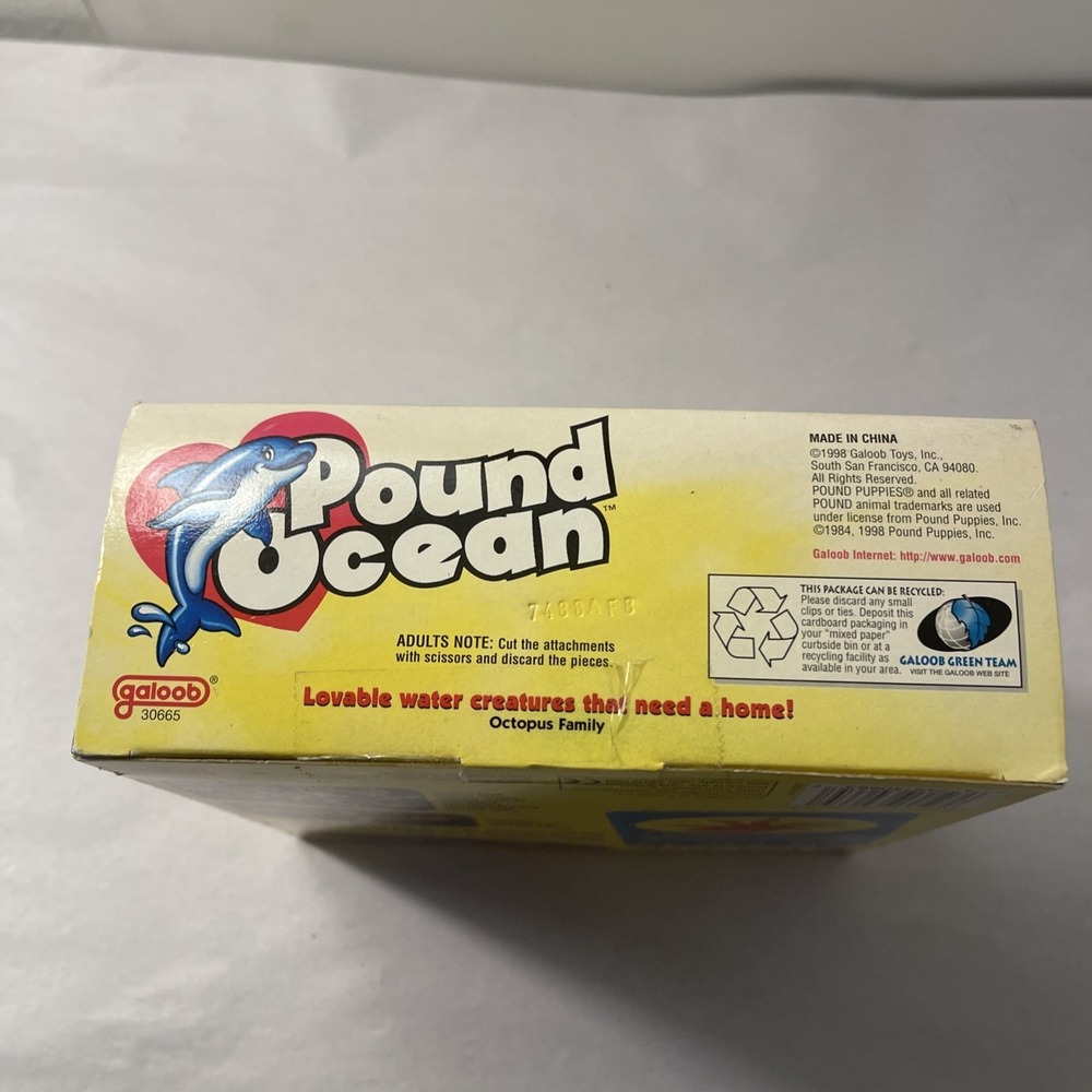 Pound Ocean Octopus Family Stuffed Toy Galoob 1999 New In Box Water Animals - Picture 16 of 16